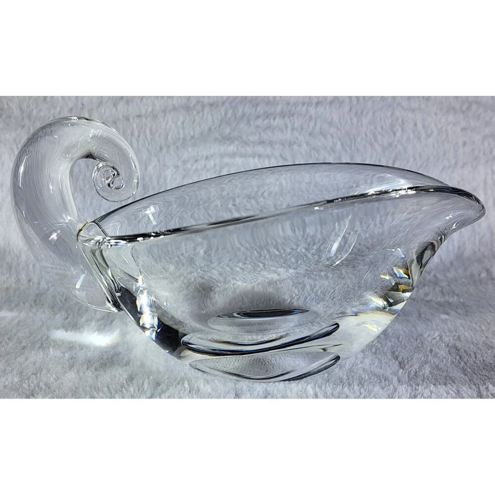 Beautiful Steuben Crystal Clear Art ~ Gravy/Sauce Boat ~ Signed!